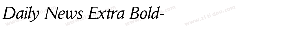 Daily News Extra Bold字体转换